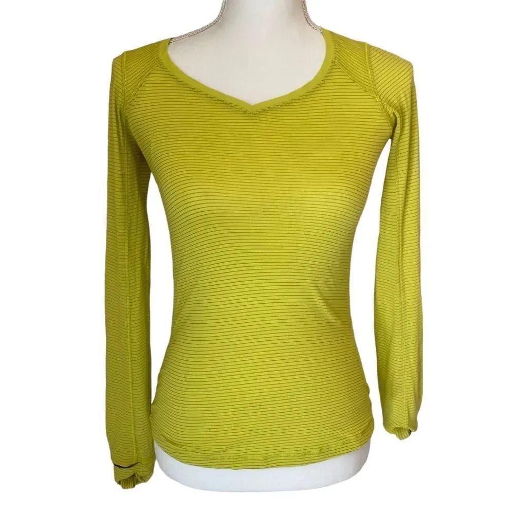Lululemon Stripe Long Sleeve Tee Shirt Size Small